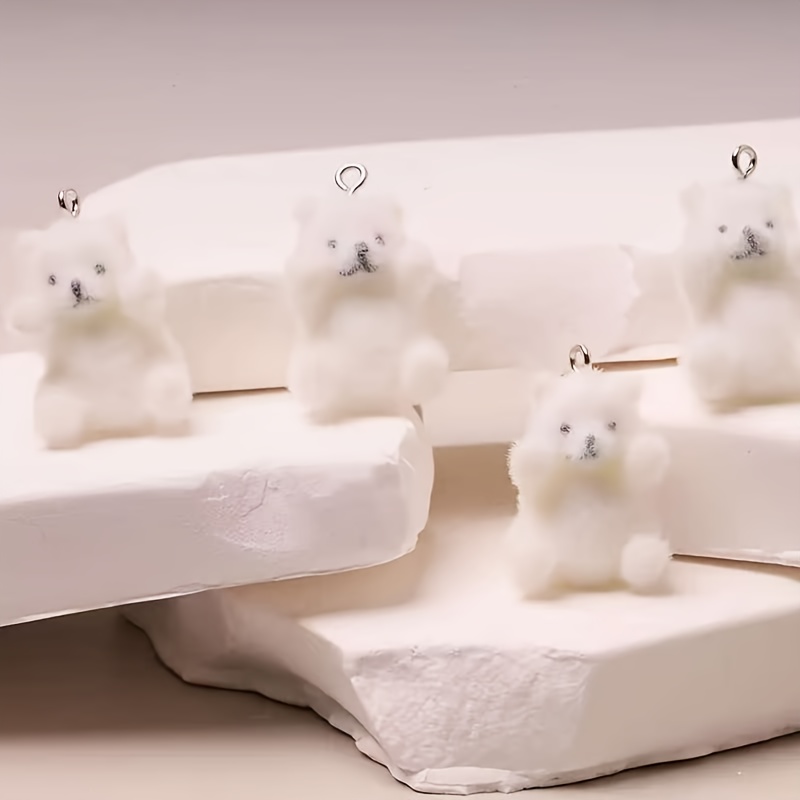 6Pcs Polar Bear Resin Charms C - Art Craft Resin ulasan dan harga