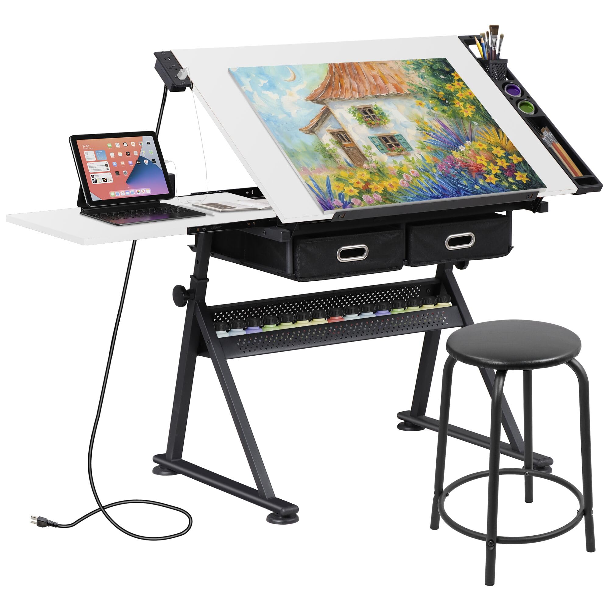 Adjustable Drafting Table with - Art Craft Usa ulasan dan harga