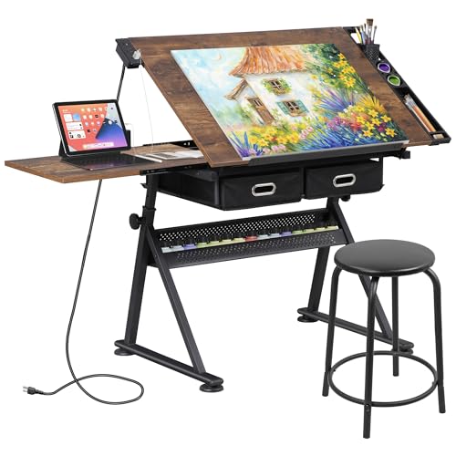 Adjustable Drafting Table with - Art Craft Usa ulasan dan harga