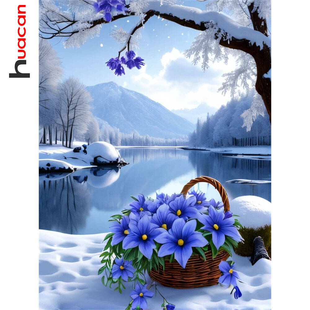 Huacan Diamond Painting Flower - Art Craft Winter ulasan dan harga