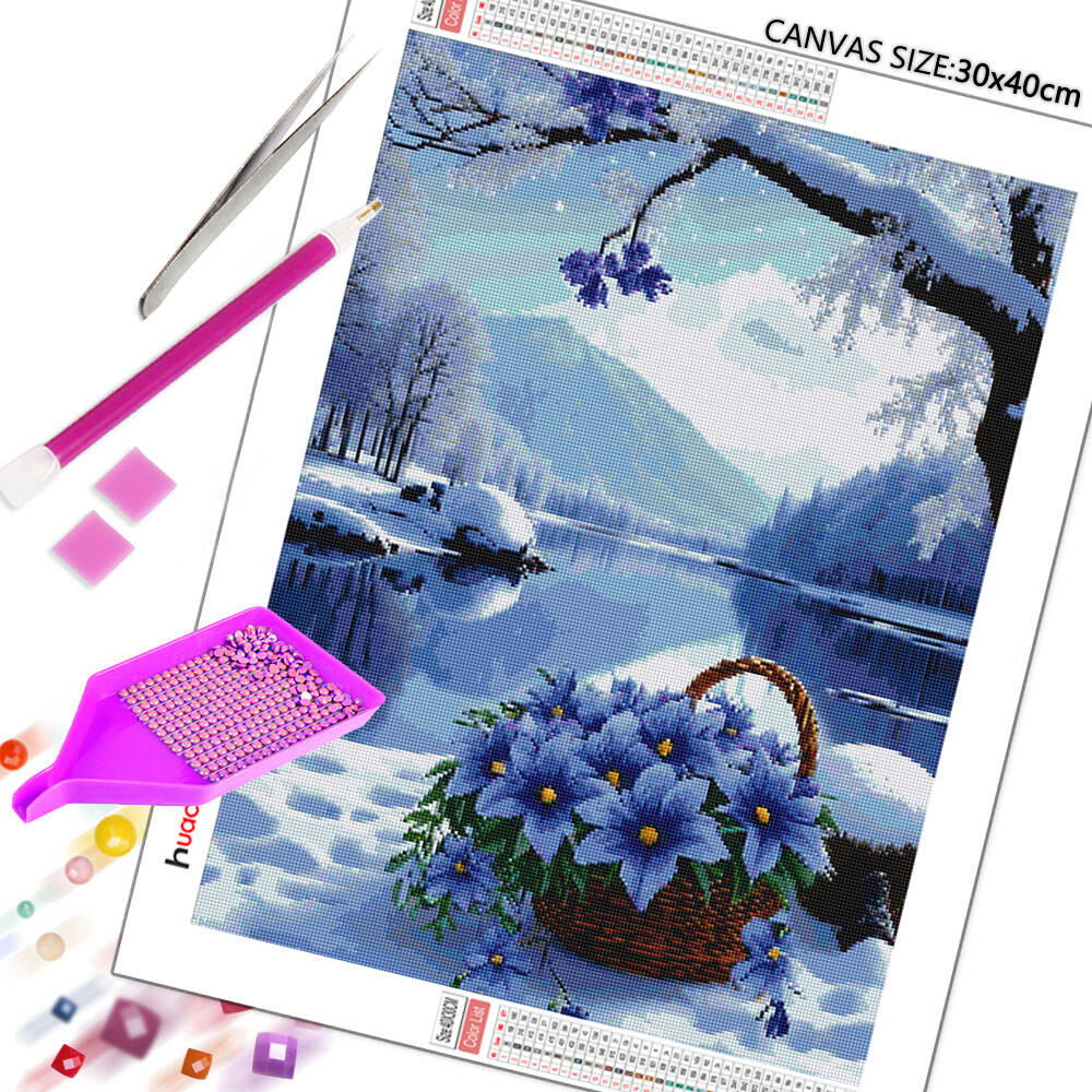 Huacan Diamond Painting Flower - Art Craft Winter ulasan dan harga