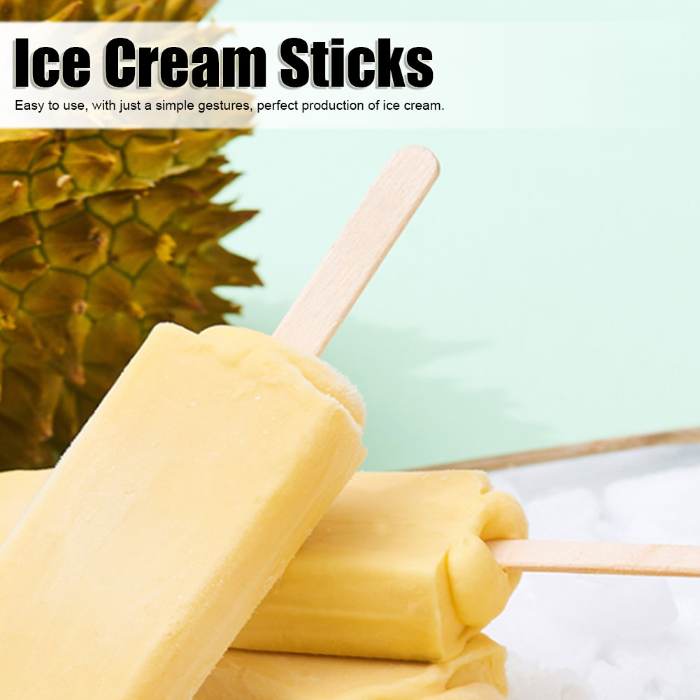 400PCS Wooden Ice Cream Sticks - Art Craft Ice Cream ulasan dan harga