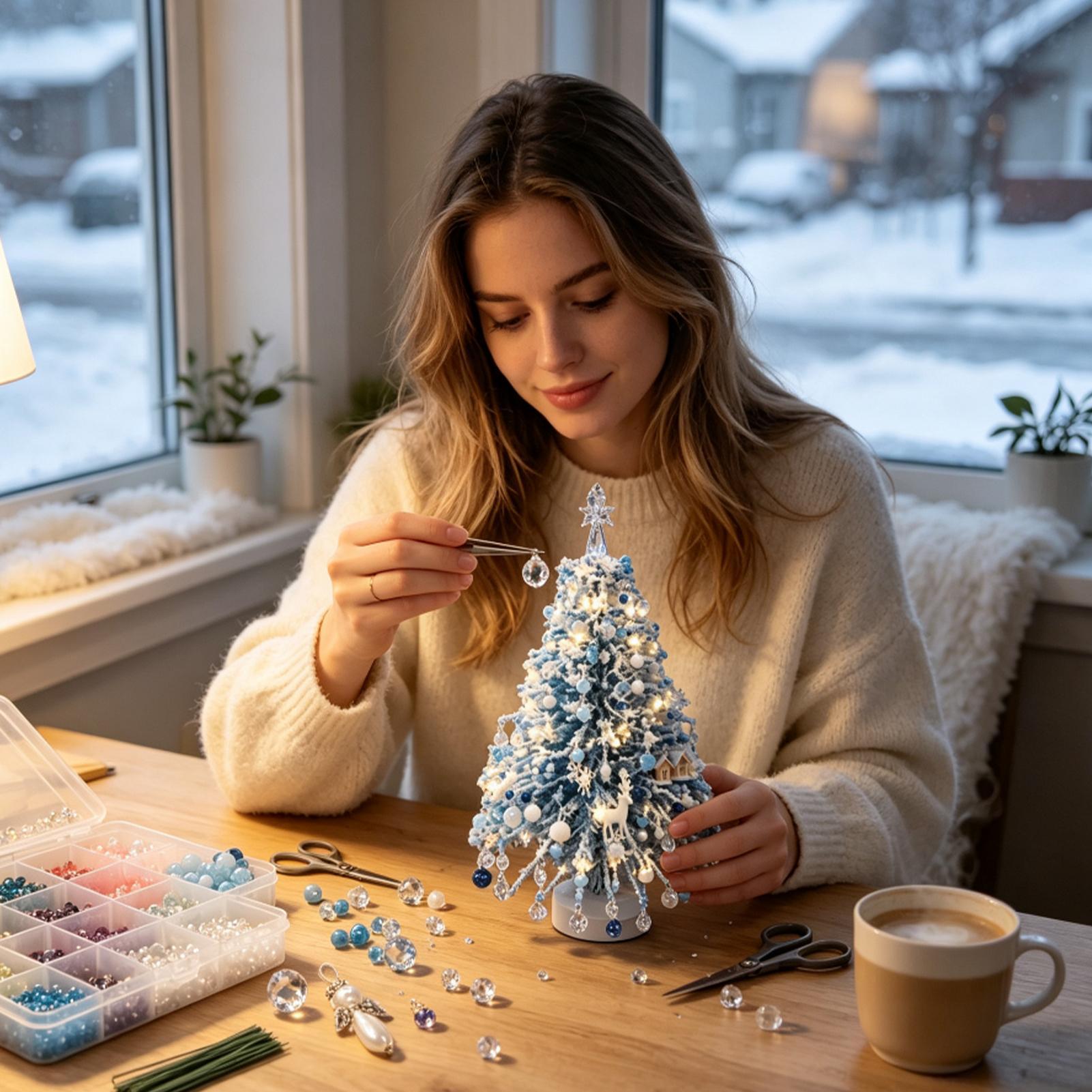 Christmas Tree Beading Art Win - Art Craft Winter ulasan dan harga