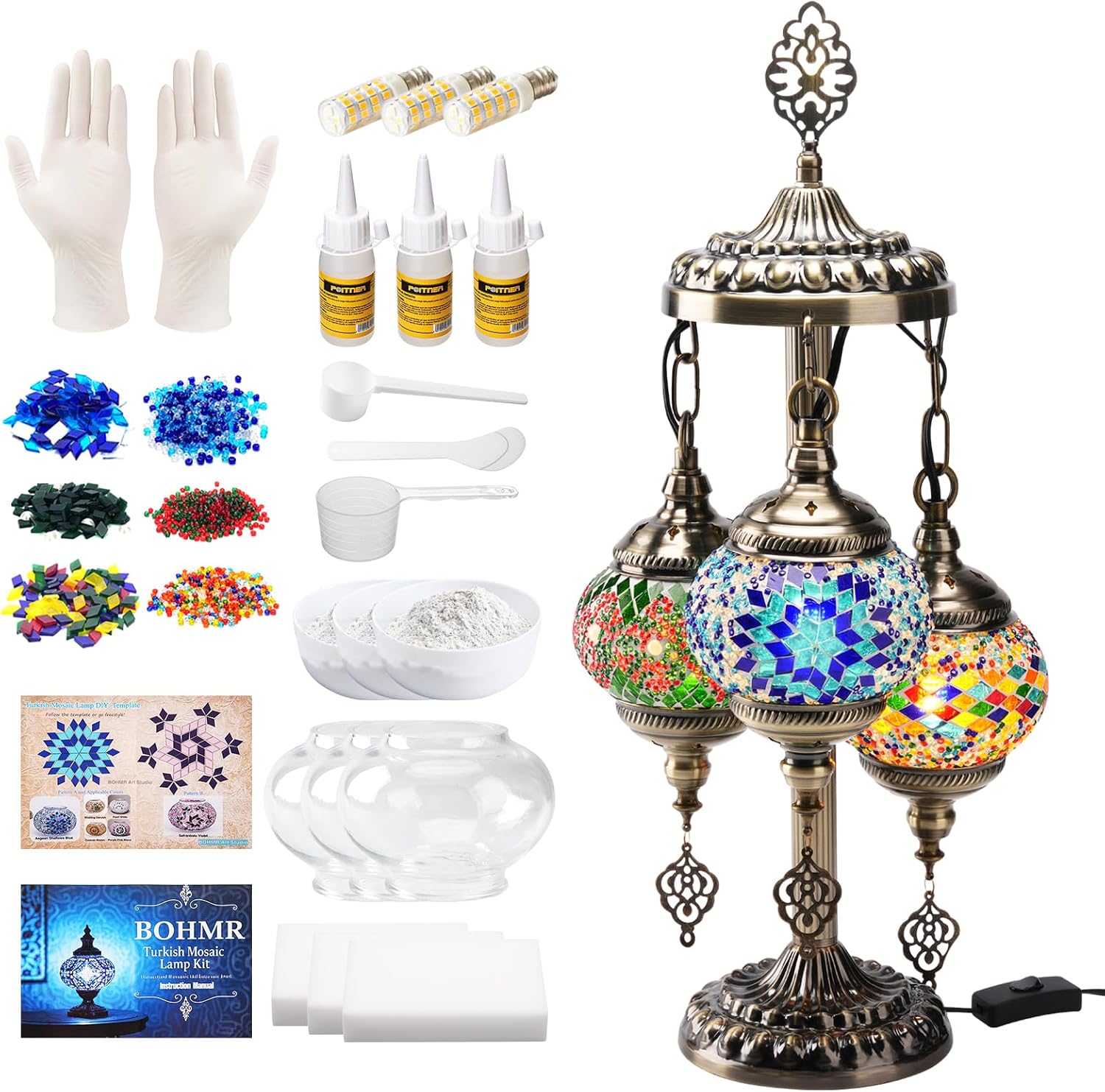 DIY 3 Globe Turkish Mosaic Lam - Art Craft Usa ulasan dan harga