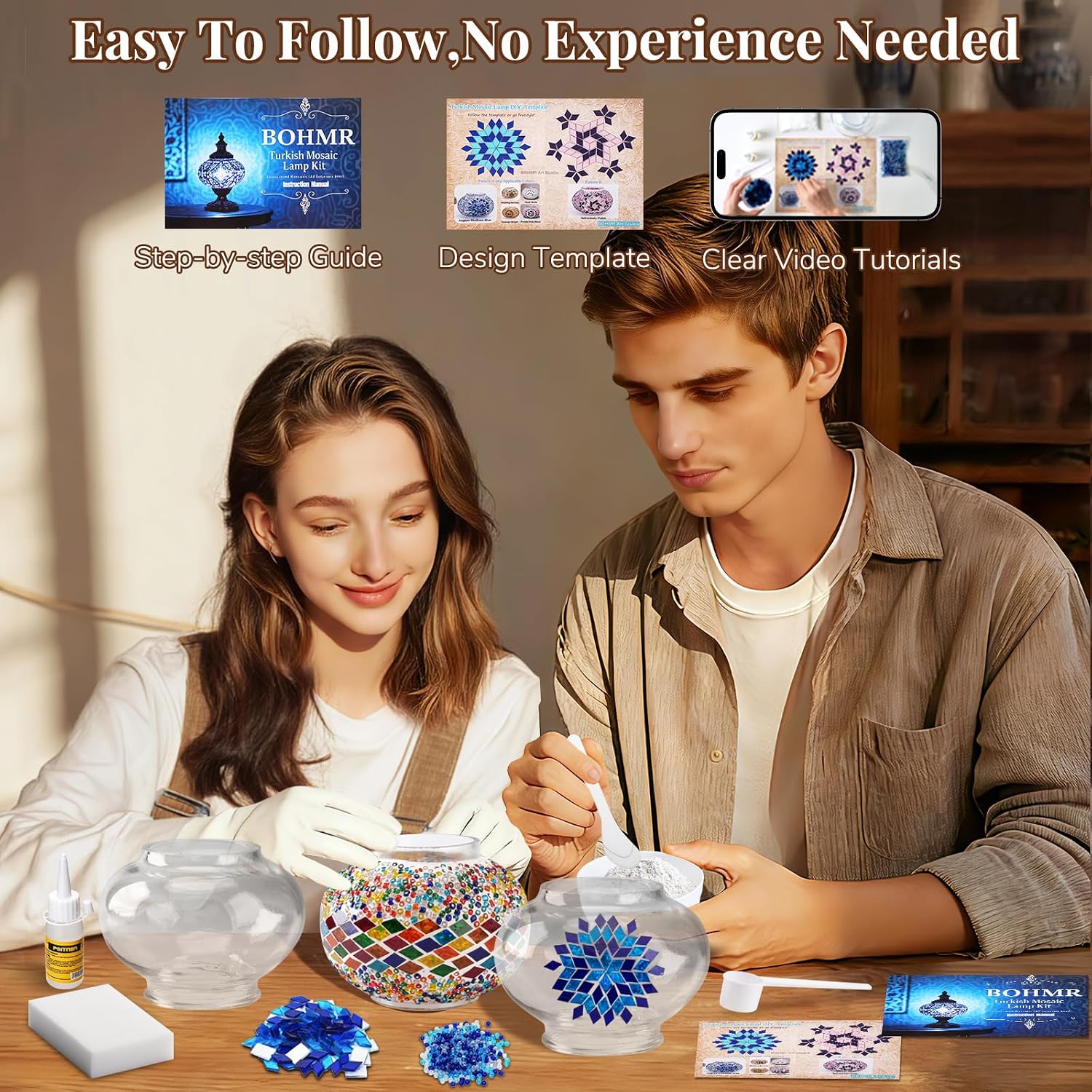 DIY 3 Globe Turkish Mosaic Lam - Art Craft Usa ulasan dan harga