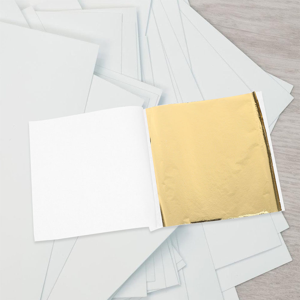 200Pcs Crafting Gold Foil Shee - Art Craft Leaves ulasan dan harga
