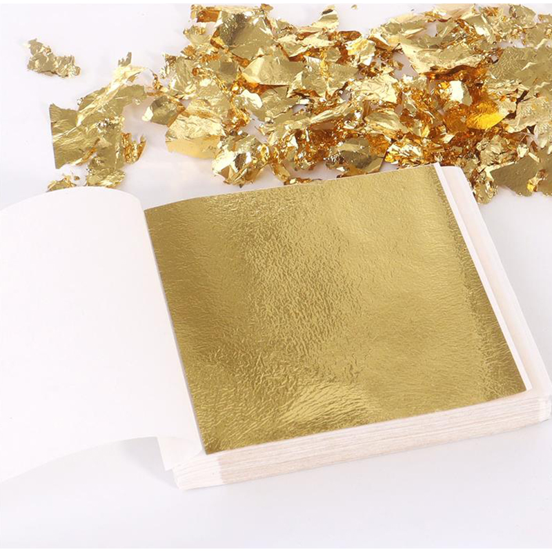 200Pcs Golden Leaf Foil Leaf S - Art Craft Leaves ulasan dan harga