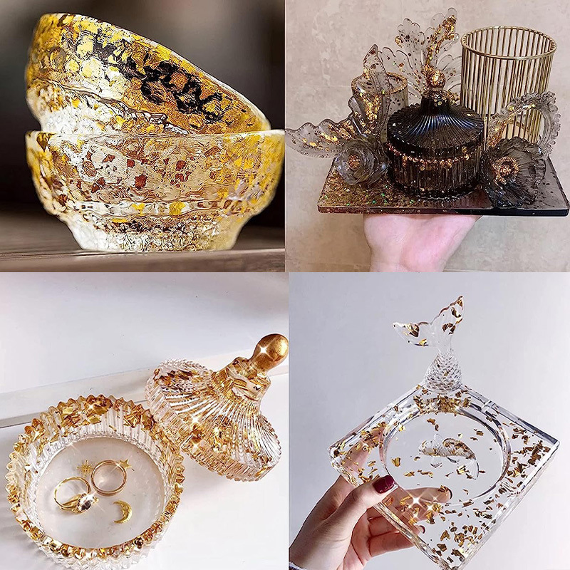 200Pcs Golden Leaf Foil Leaf S - Art Craft Leaves ulasan dan harga