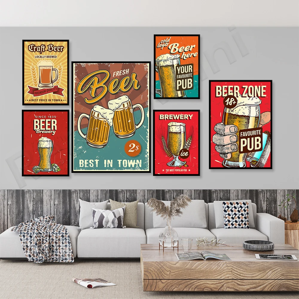 Favorite pub poster, brewery,  - Art Craft Decoration Ideas ulasan dan harga