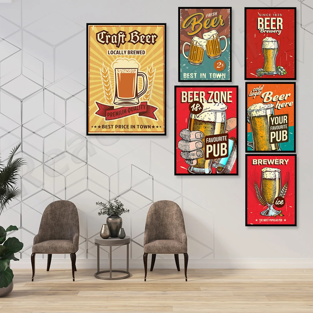 Favorite pub poster, brewery,  - Art Craft Decoration Ideas ulasan dan harga