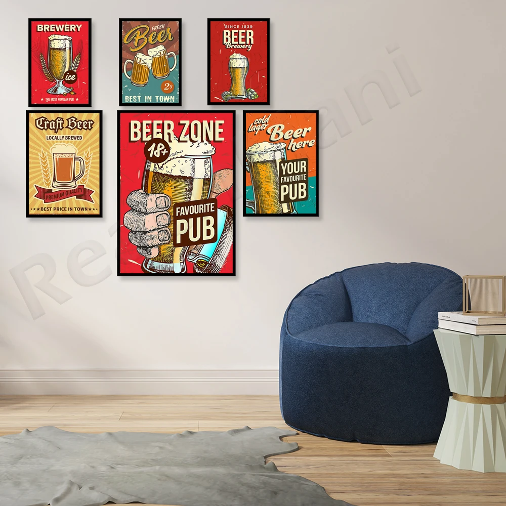 Favorite pub poster, brewery,  - Art Craft Decoration Ideas ulasan dan harga