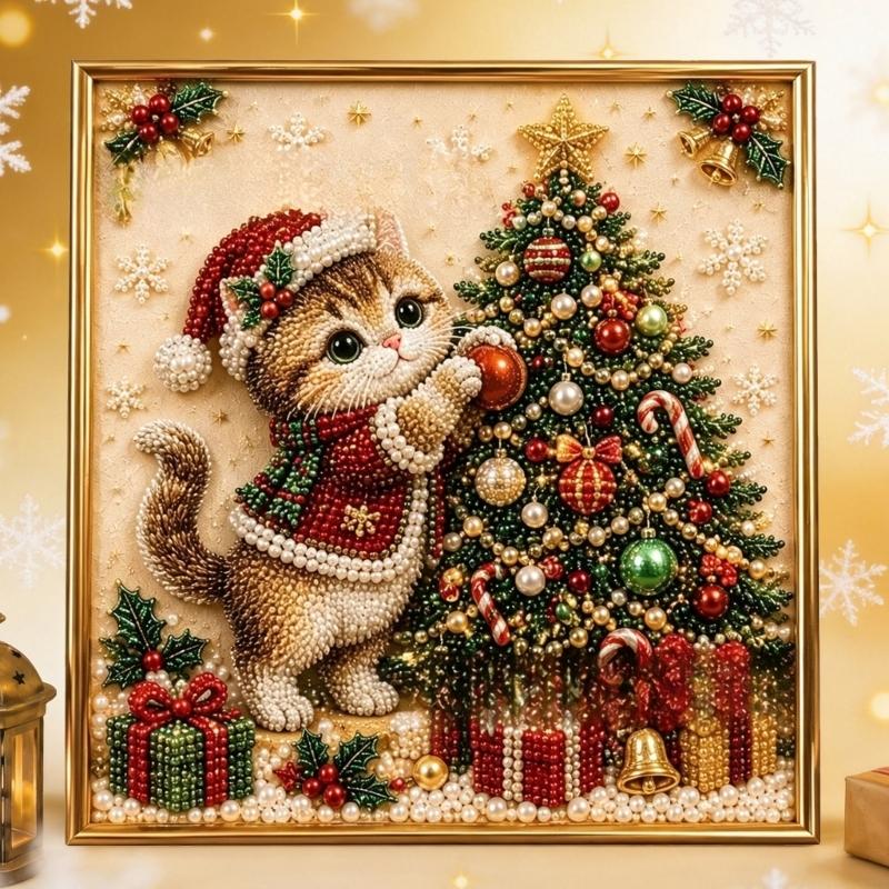 Holiday Cats Pearls Art Craft  - Art Craft Cat ulasan dan harga