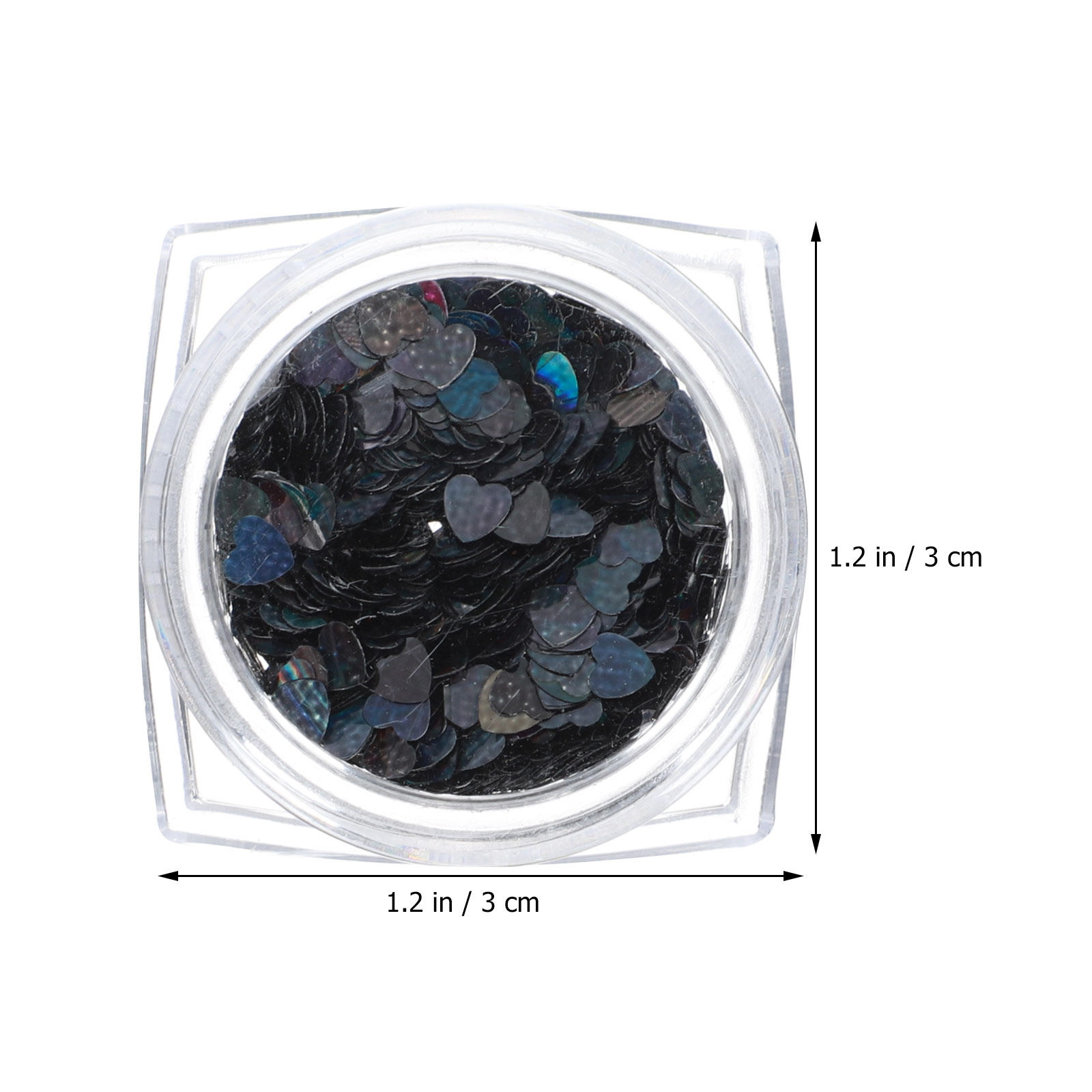 1Set Shinning Heart Nail Sequi - Art And Craft Valentine ulasan dan harga