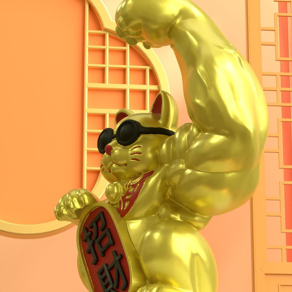 Home Powered Muscle Arm Lucky  - Art Craft Cat ulasan dan harga