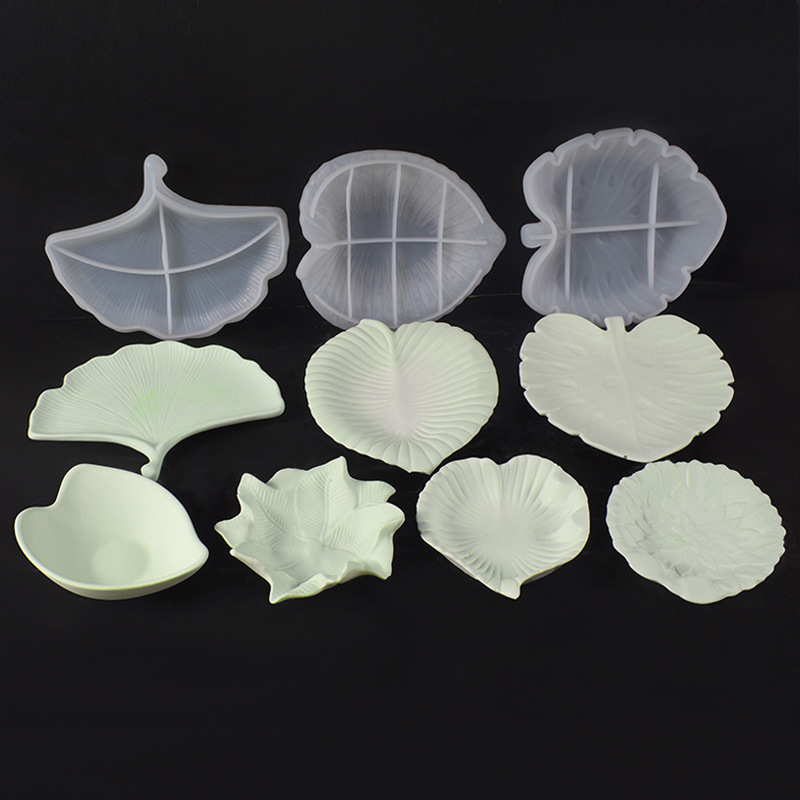 Plaster Cement DIY Leaf Dish M - Art Craft Leaves ulasan dan harga