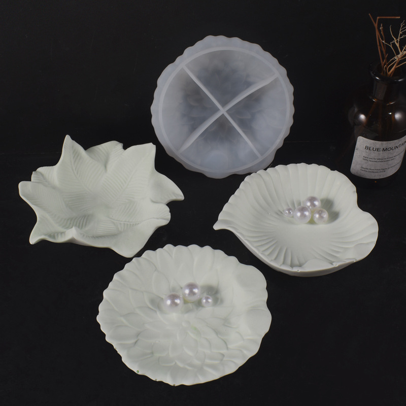 Plaster Cement DIY Leaf Dish M - Art Craft Leaves ulasan dan harga