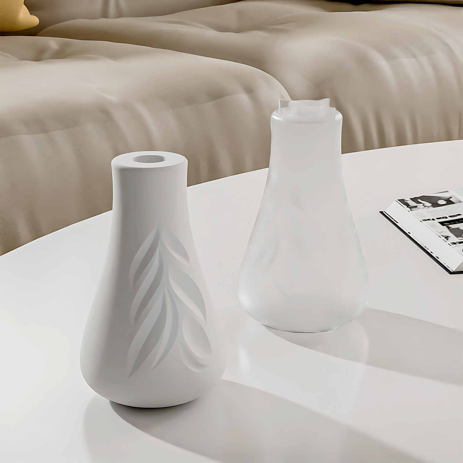 Leaf Texture Vase Silicone Mol - Art Craft Leaves ulasan dan harga