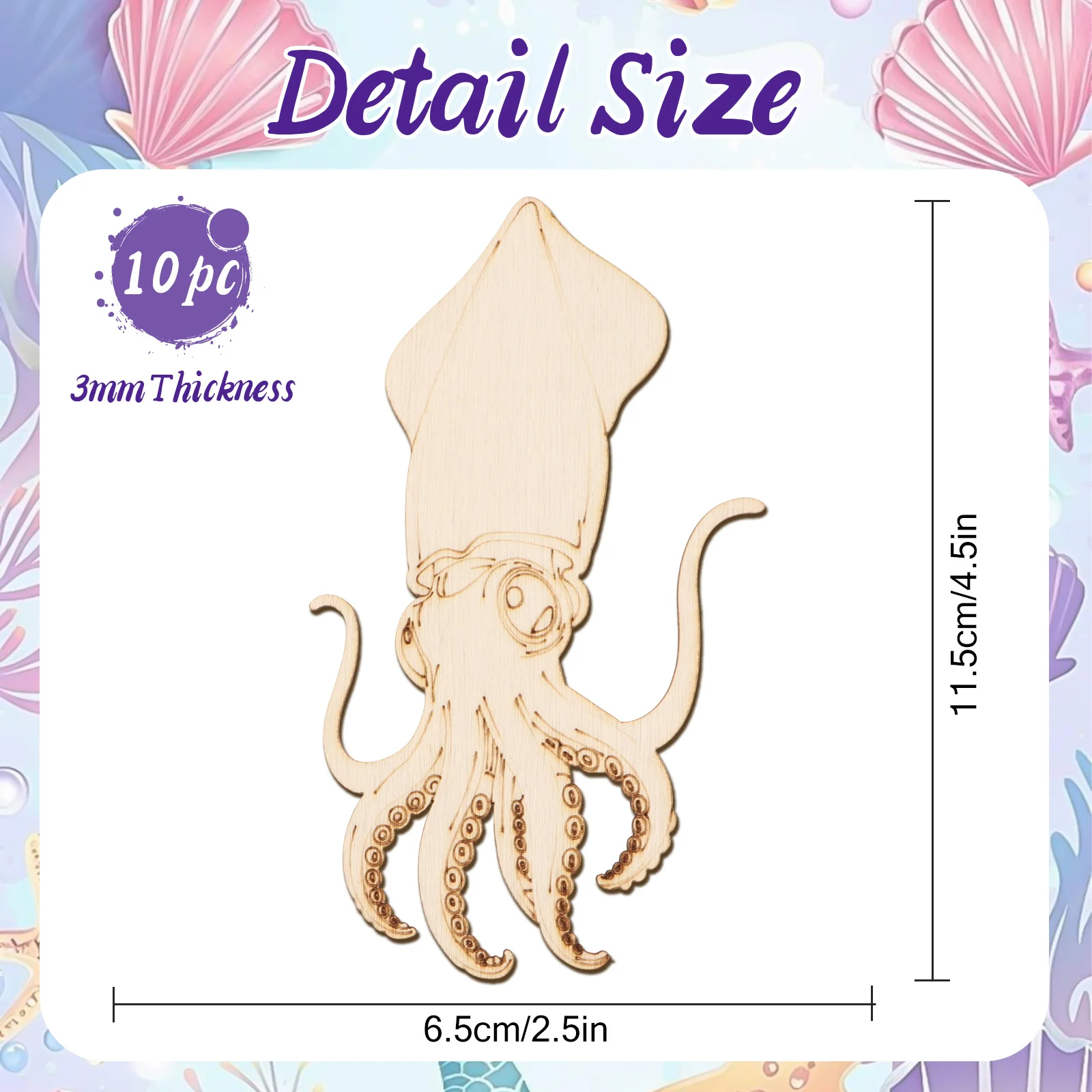 10pcs/set Unfinished Wood Craf - Art Craft Usa ulasan dan harga