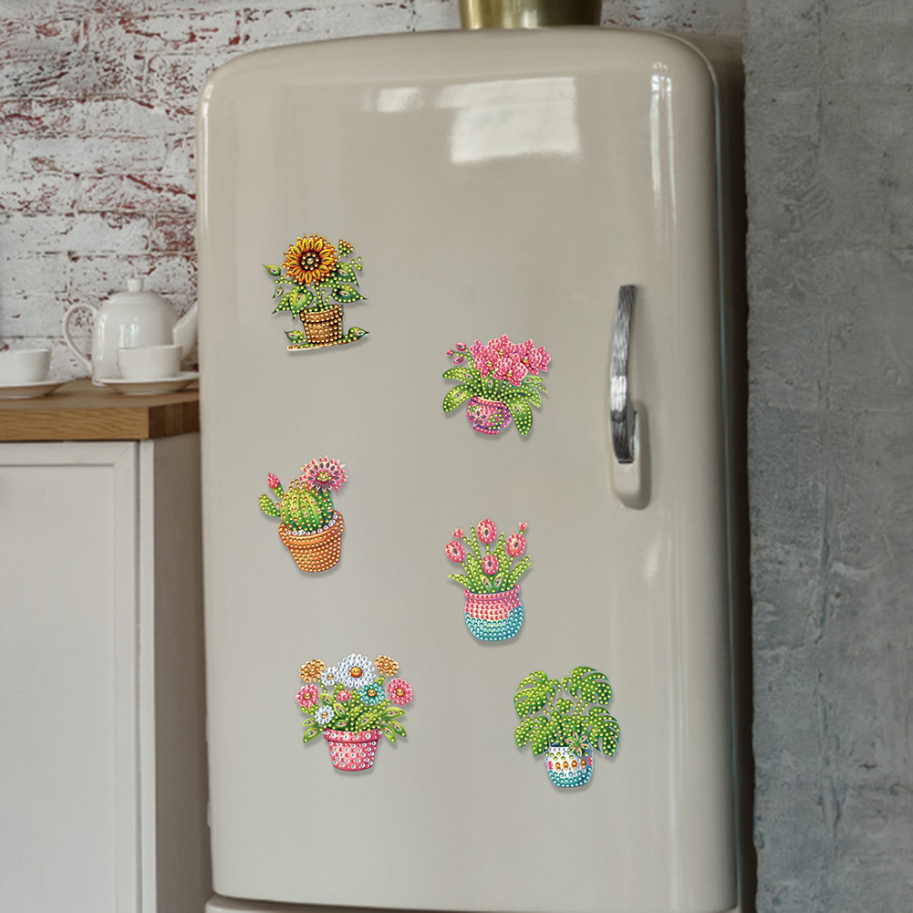 6 Pcs Diamond Art Fridge Magne - Art Craft Magnet ulasan dan harga