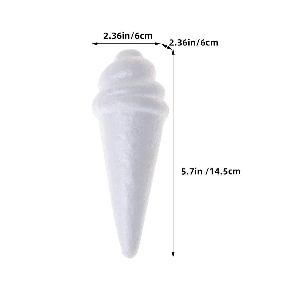 8Pcs Unfinished Ice Cream Foam - Art Craft For Kids ulasan dan harga