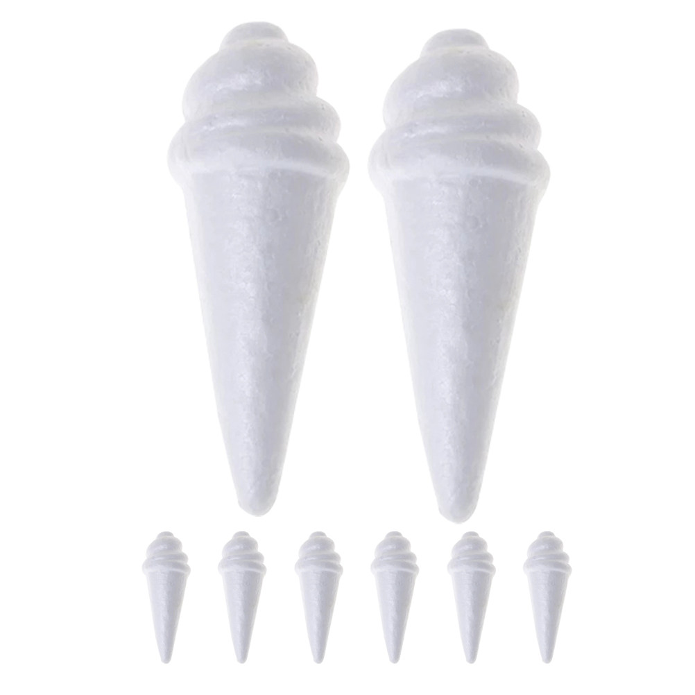 8Pcs Unfinished Ice Cream Foam - Art Craft For Kids ulasan dan harga