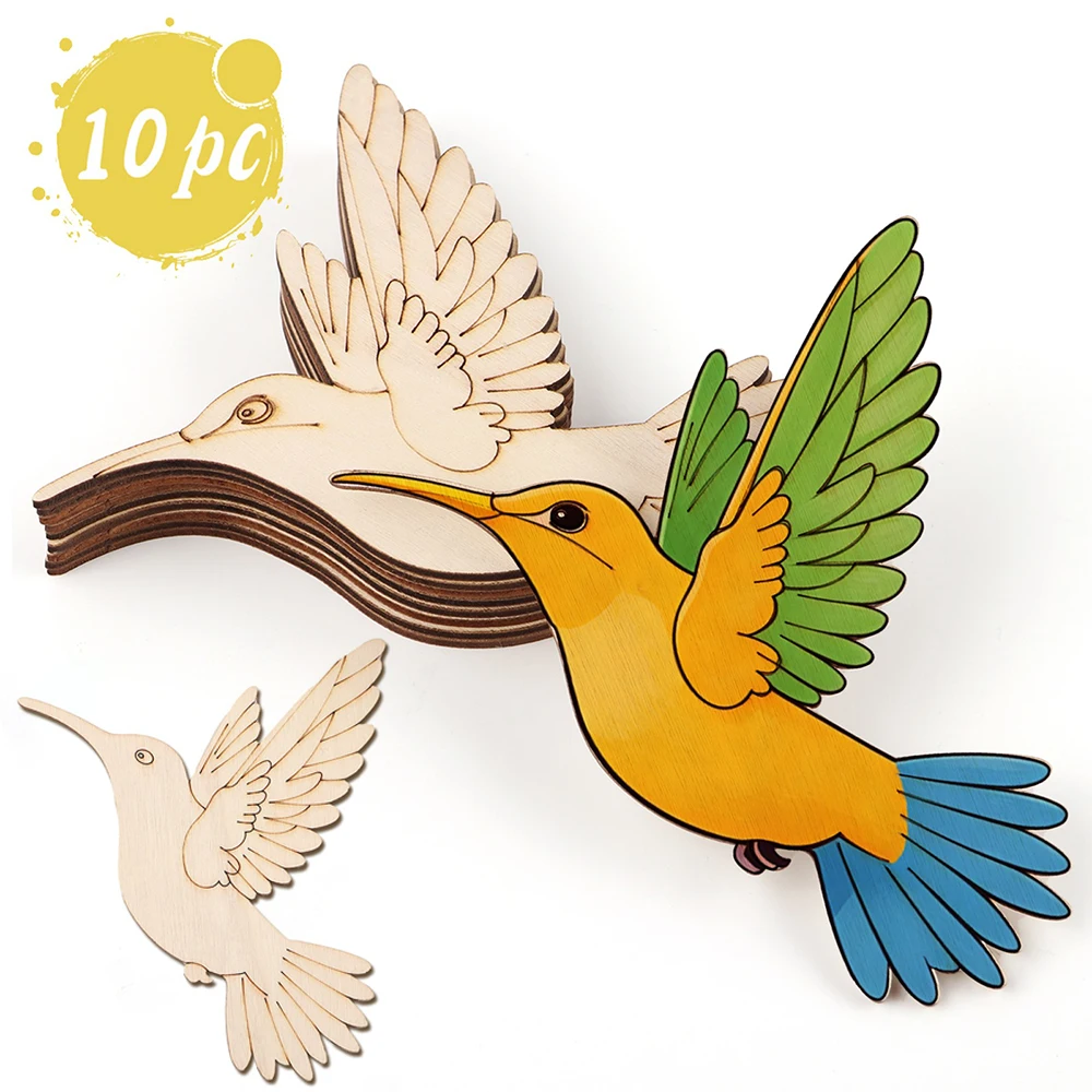 10pcs Unfinished Wood Animal B - Art Craft Usa ulasan dan harga