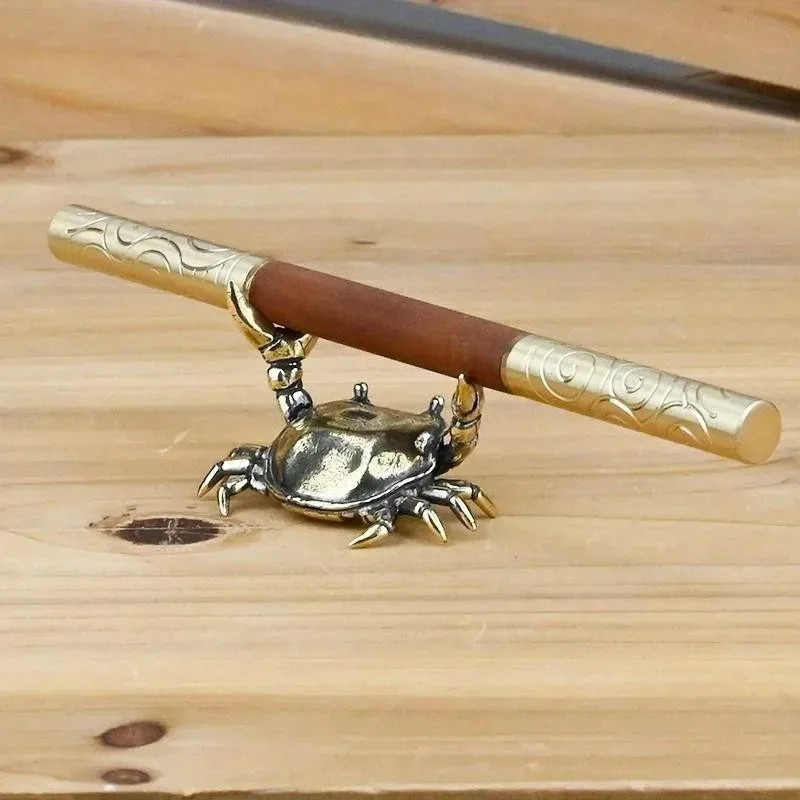 Brass Crab Sculpture Weightlif - Art Craft New Year ulasan dan harga