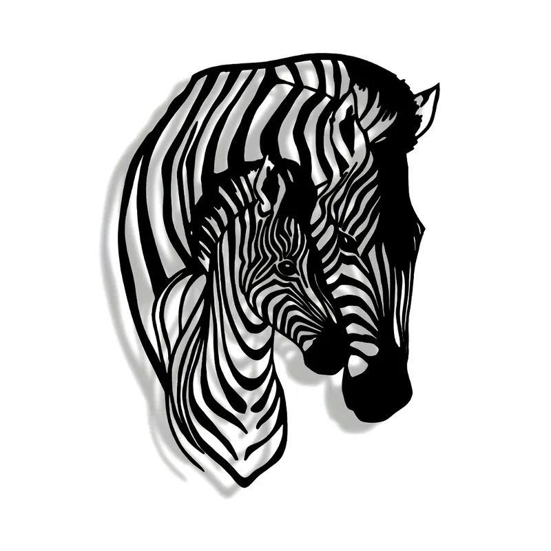 Elegant Minimalist Zebra Famil - Art Craft Zebra ulasan dan harga