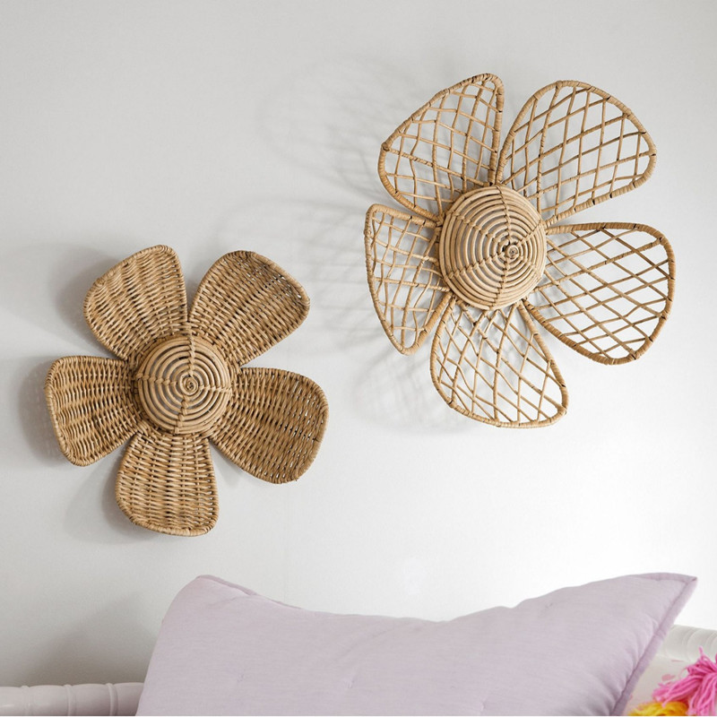 INS Nordic Woven Rattan Flower - Art Craft New Year ulasan dan harga