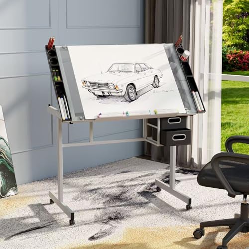 Adjustable Drafting Table with - Art Craft Usa ulasan dan harga
