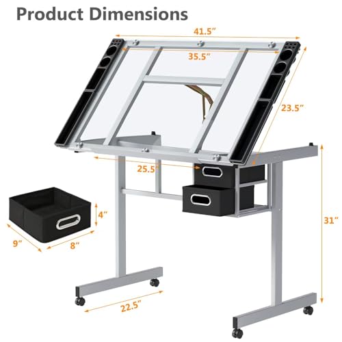 Adjustable Drafting Table with - Art Craft Usa ulasan dan harga