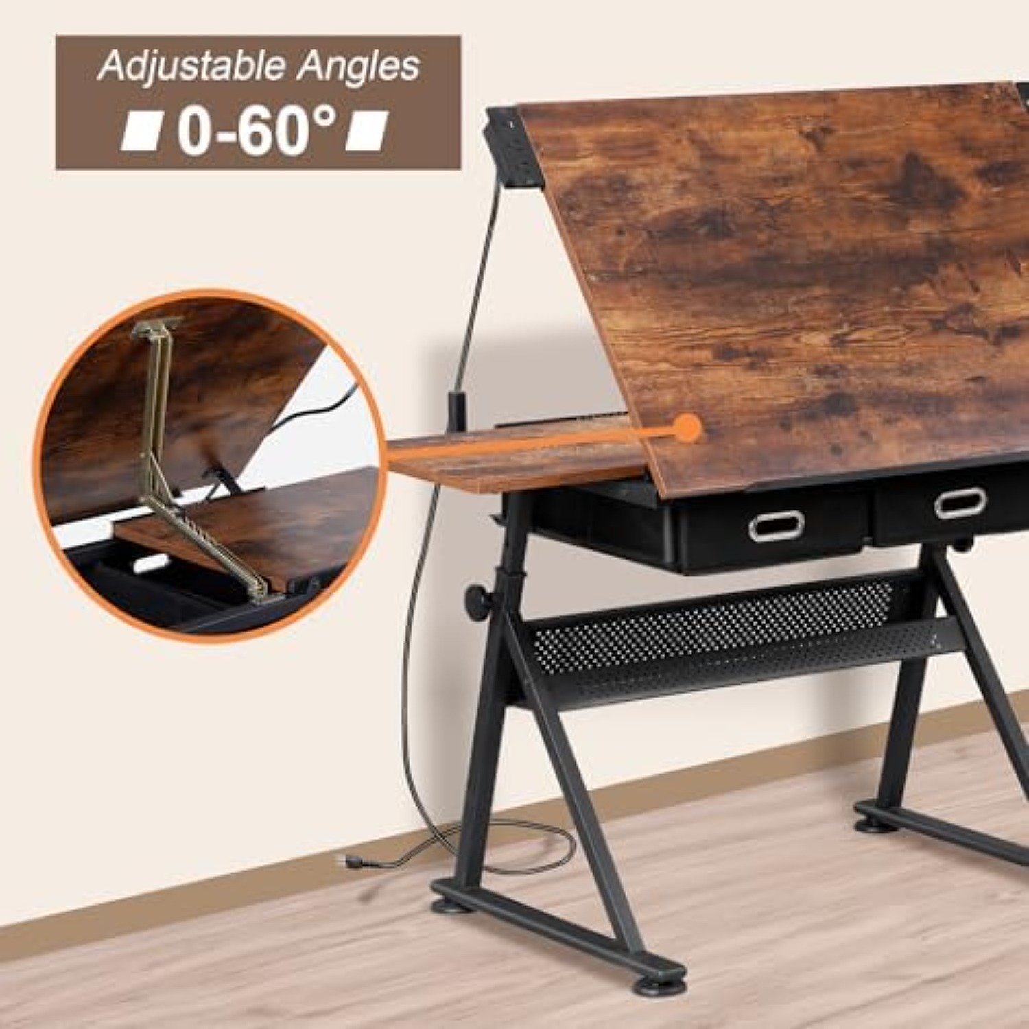 Adjustable Drafting Table with - Art Craft Usa ulasan dan harga