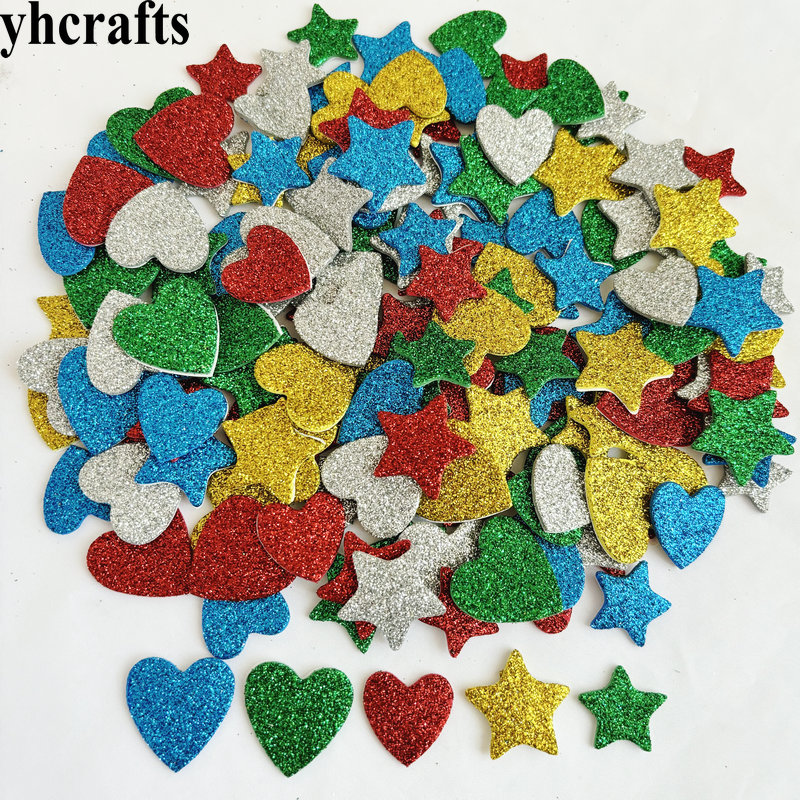 150PCS/LOT.Glitter star and he - Art And Craft For Xmas ulasan dan harga