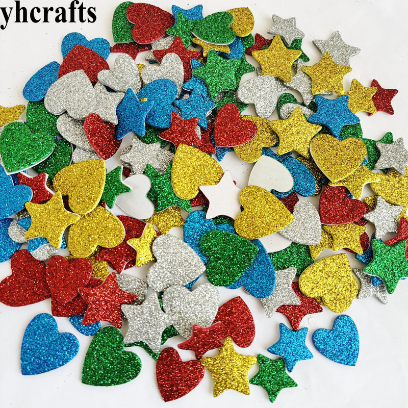 150PCS/LOT.Glitter star and he - Art And Craft For Xmas ulasan dan harga