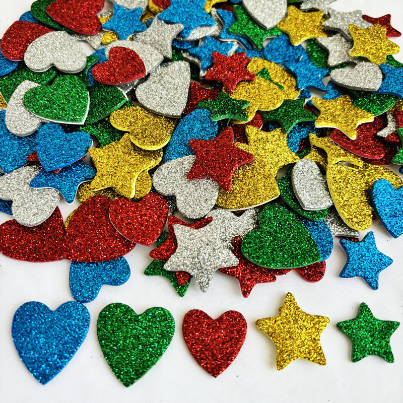 150PCS/LOT.Glitter star and he - Art And Craft For Xmas ulasan dan harga