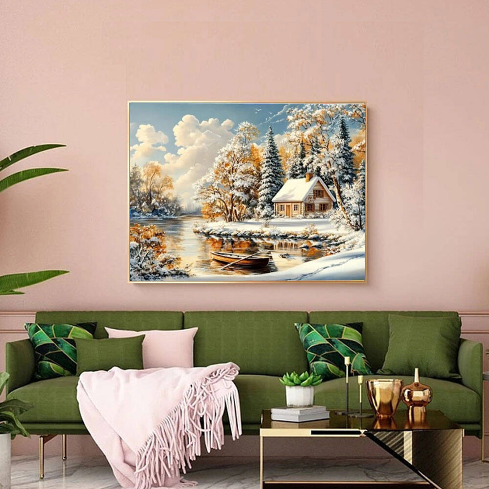 Huacan Winter Landscape Diamon - Art Craft Winter ulasan dan harga