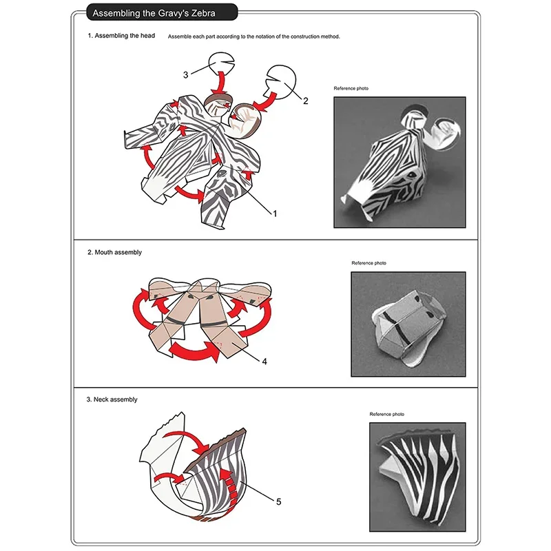Zebra Origami Art Mini 3D Fold - Art Craft Zebra ulasan dan harga