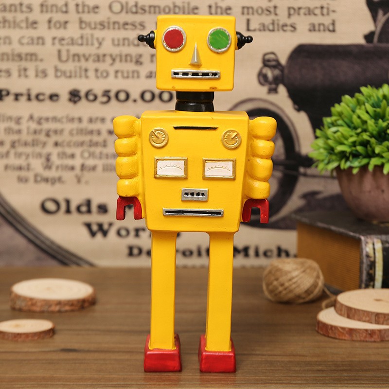 Cartoon Robot Statue Ornaments - Art Craft Robot ulasan dan harga