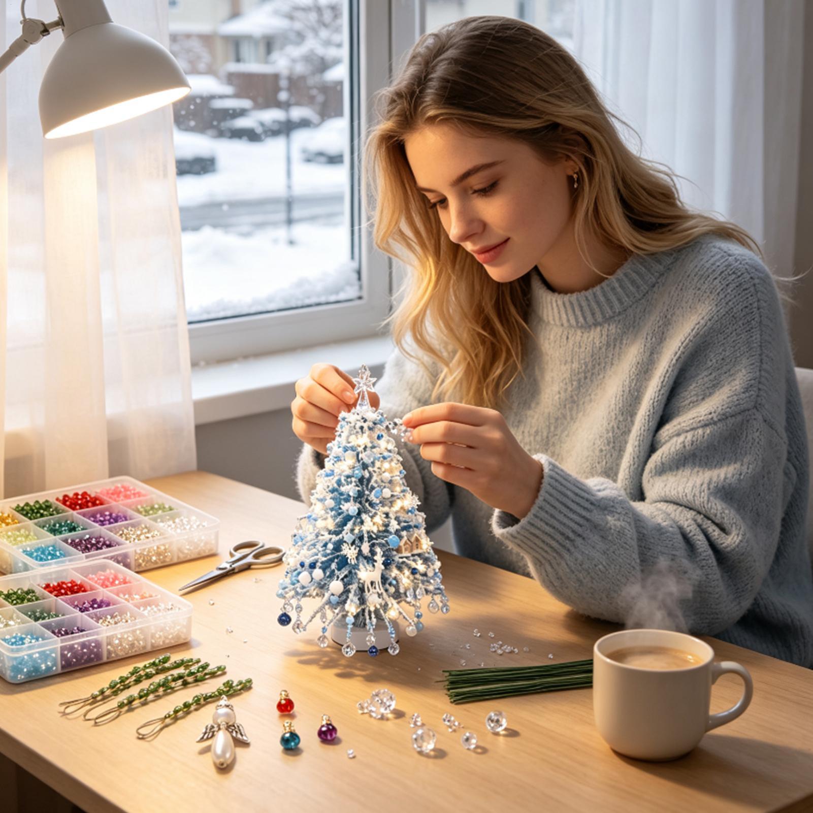 Beaded Christmas Tree Kit Wint - Art Craft Winter ulasan dan harga
