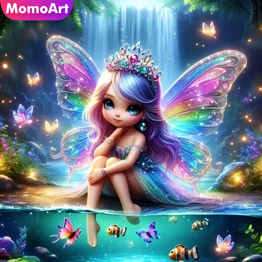 Momoart Girl Diamond Mosaic Po - Art Craft Butterfly ulasan dan harga