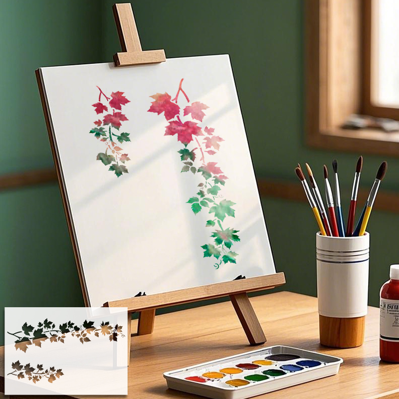 YOMDID 1pc Leaf Pattern PET Pa - Art Craft Leaves ulasan dan harga
