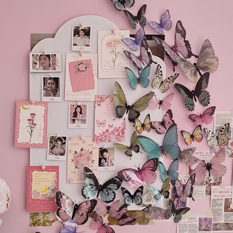 12pcs 3D Butterfly Wall Sticke - Art Craft New Year ulasan dan harga