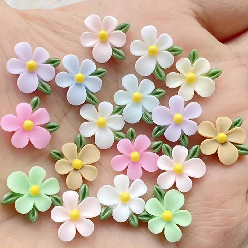 20pcs Resin Mini Flower and Le - Art Craft Leaves ulasan dan harga