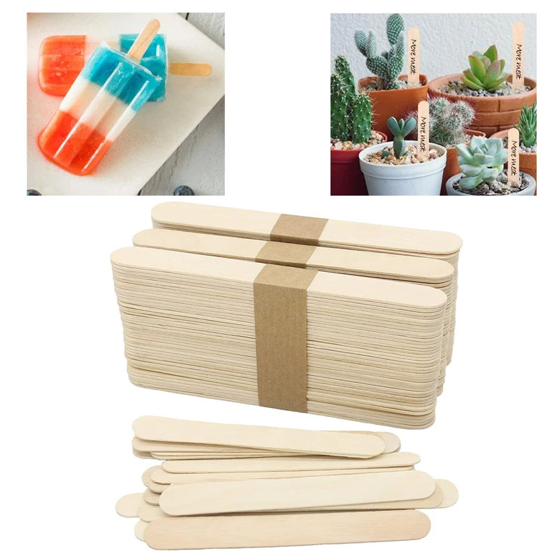  50/100Pcs Popsicle Sticks Pu - Art Craft Ice Cream ulasan dan harga