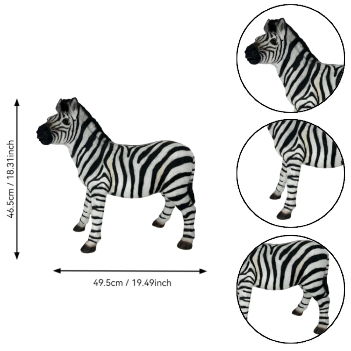Simulated Zebra Garden Statue, - Art Craft Zebra ulasan dan harga
