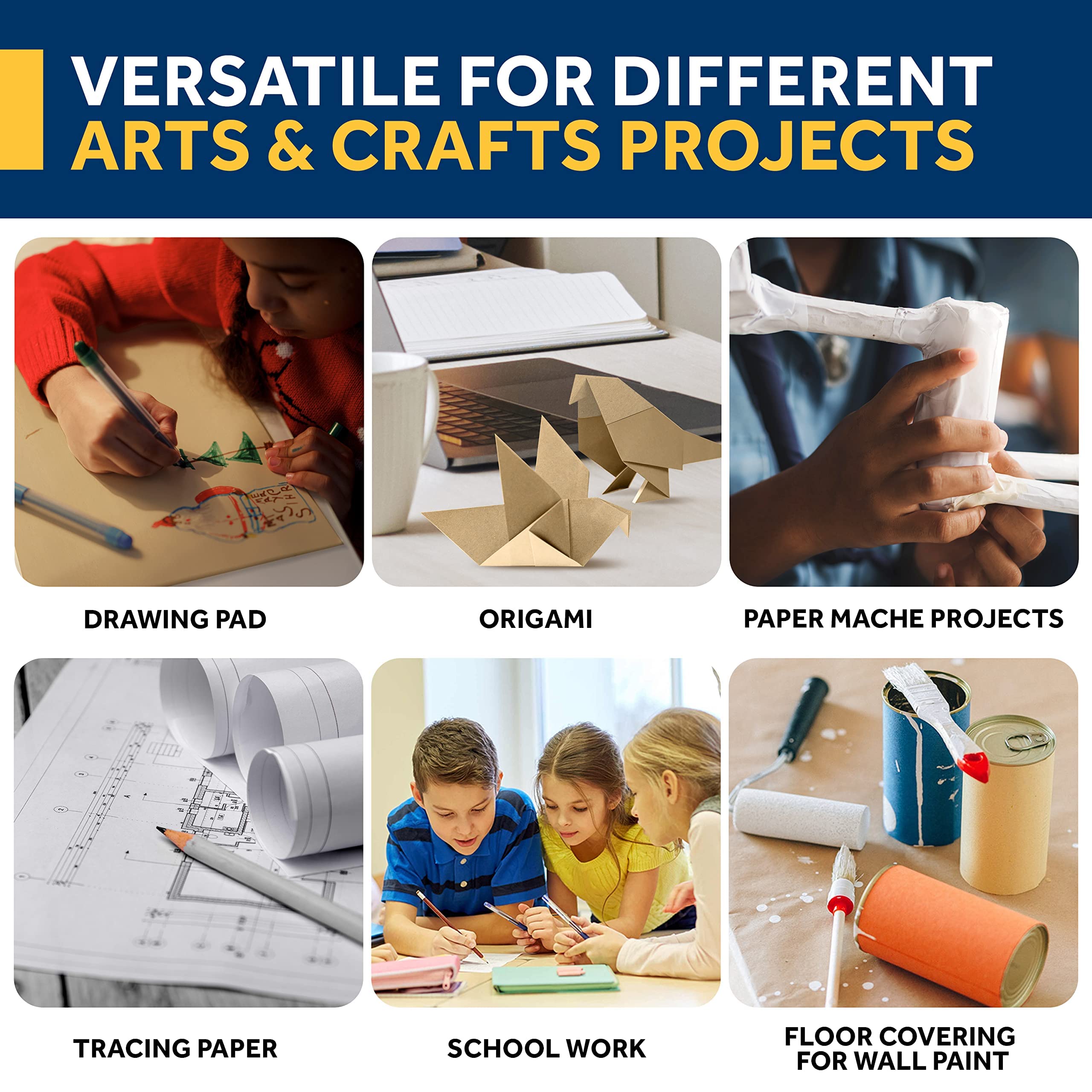 Brown Kraft Paper Ideal for Gi - Art Craft Recycled Materials ulasan dan harga