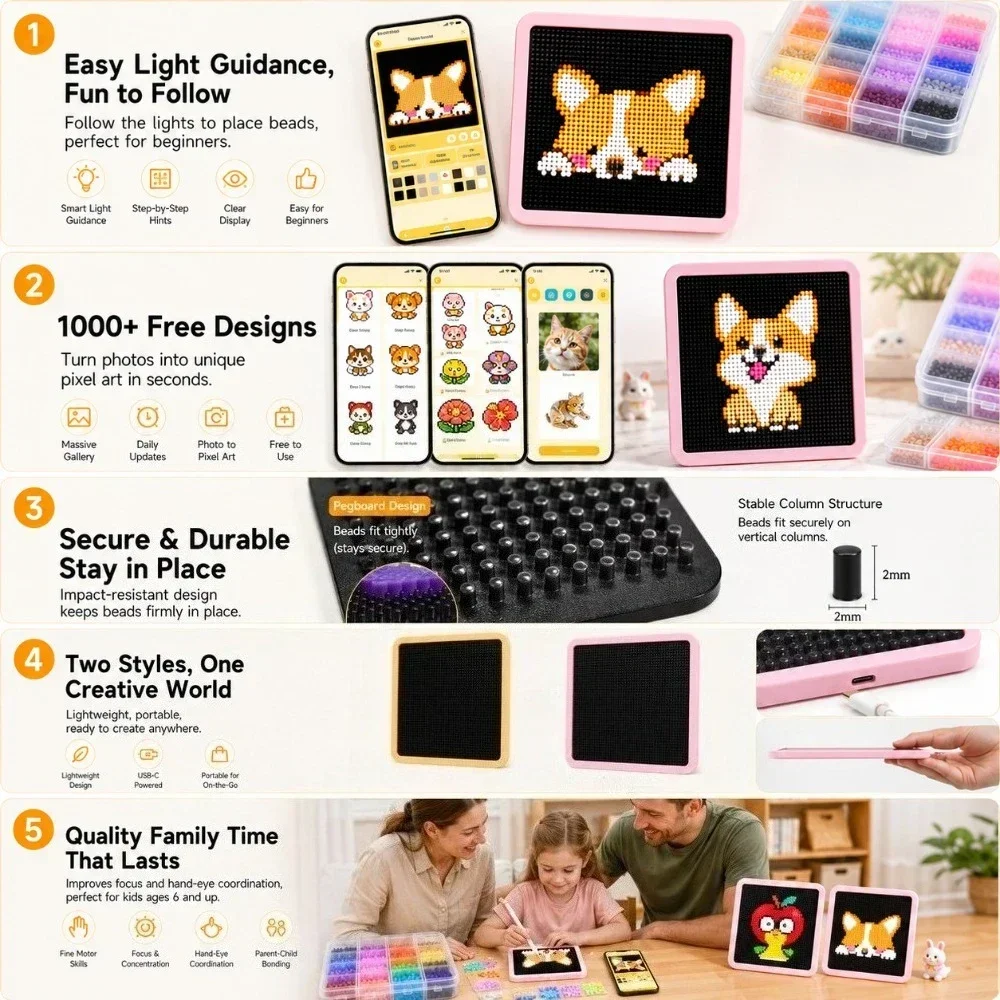 LED Smart Fuse Bead Pegboard,  - Art Craft Usa ulasan dan harga