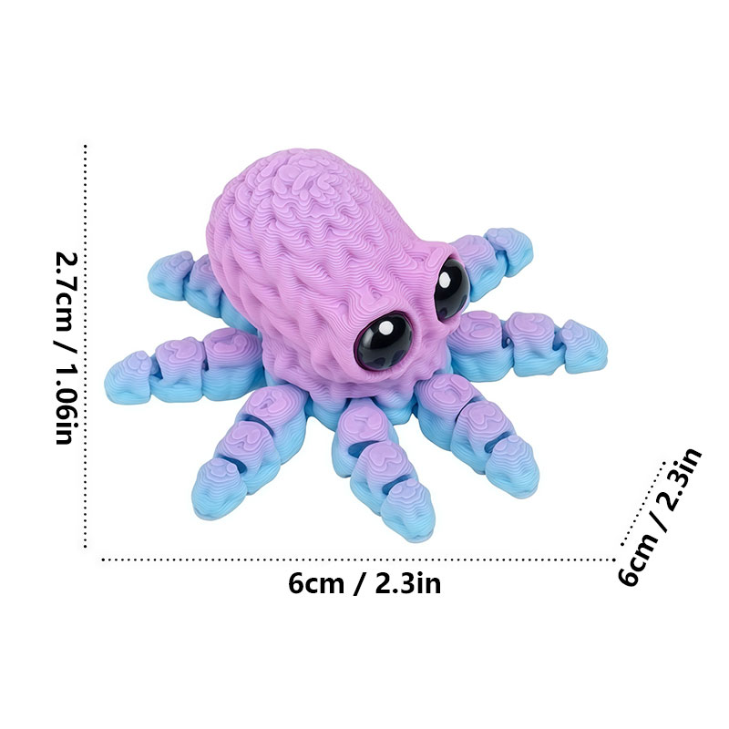 Adorable 3D Printed Octopus Fr - Art Craft Magnet ulasan dan harga