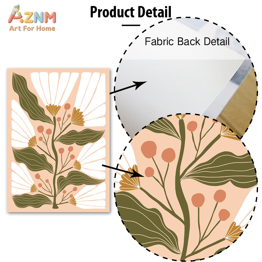 AZNM Boho Floral Canvas Wall A - Art Craft Butterfly ulasan dan harga