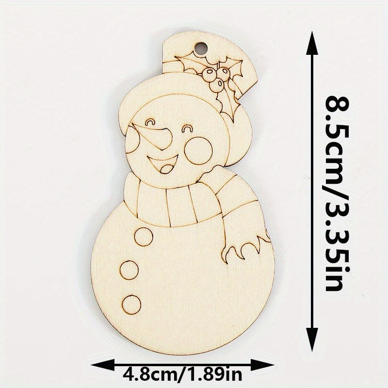Paintable Blank Wooden Christm - Art And Craft For Xmas ulasan dan harga